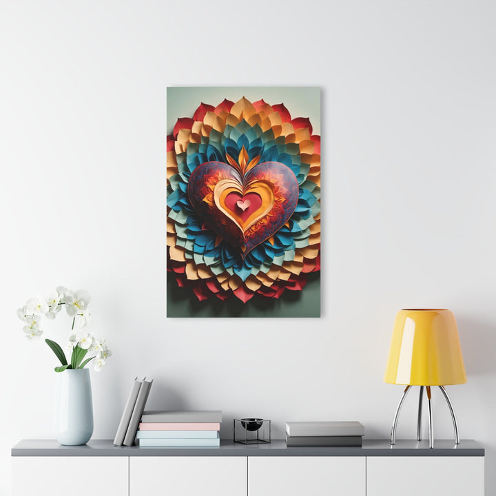 Radiant Heart Bloom - Acrylic Prints (French Cleat Hanging) - Home Decor - g(0D·IO) - 24" x 36" (Vertical) - 0.25'' -