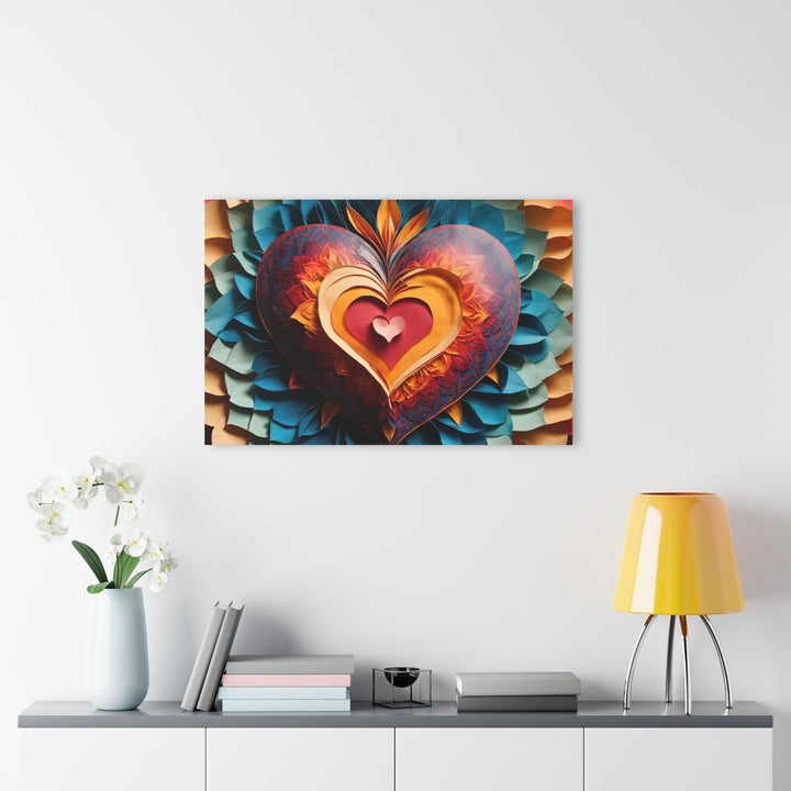 Radiant Heart Bloom - Acrylic Prints (French Cleat Hanging) - Home Decor - g(0D·IO) - 24" x 36" (Vertical) - 0.25'' -
