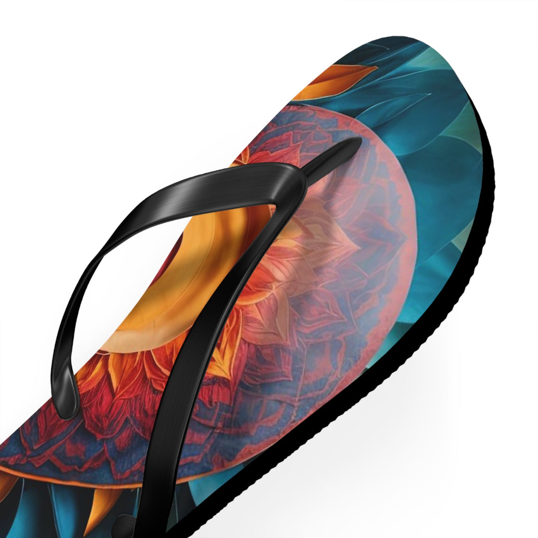 Radiant Heart Bloom - Flip Flops - Shoes - g(0D·IO) - XL - Black sole -