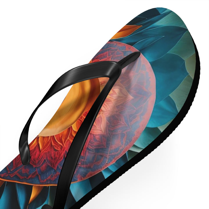 Radiant Heart Bloom - Flip Flops - Shoes - g(0D·IO) - XL - Black sole -