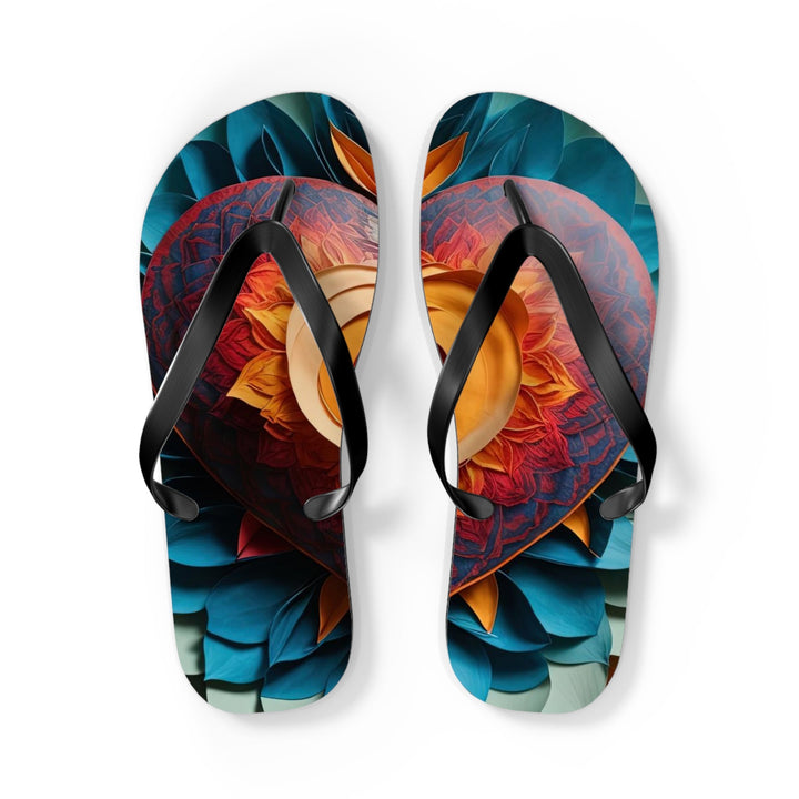 Radiant Heart Bloom - Flip Flops - Shoes - g(0D·IO) - L - Black sole -