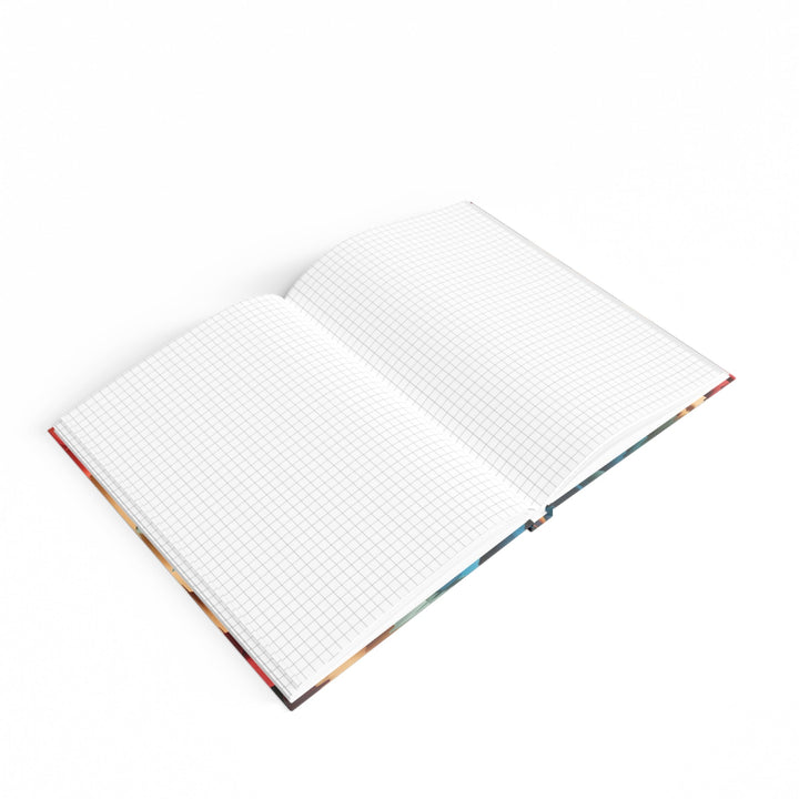 Radiant Heart Bloom - Hard Backed Journal - Paper products - g(0D·IO) - Graph - A5 - White