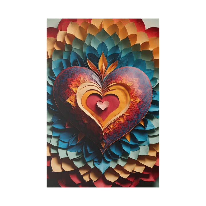 Radiant Heart Bloom - Matte Canvas - Canvas - g(0D·IO) - 32″ x 48″ (Vertical) - 0.75'' -