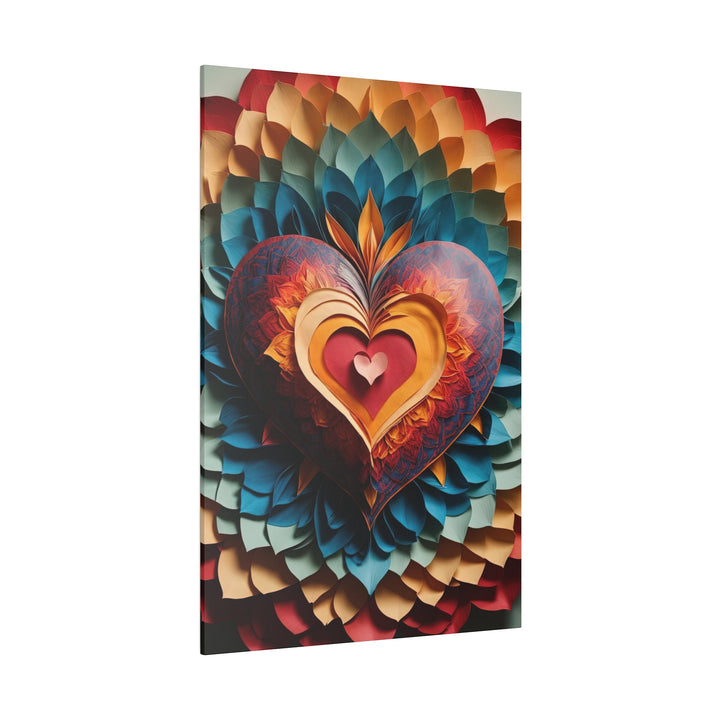 Radiant Heart Bloom - Matte Canvas - Canvas - g(0D·IO) - 32" x 32" (Square) - 0.75'' -