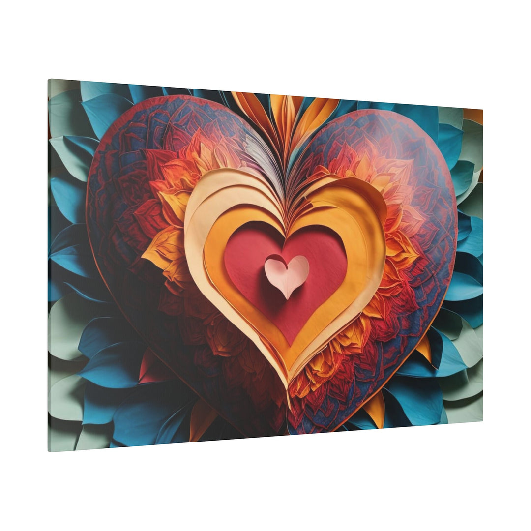 Radiant Heart Bloom - Matte Canvas - Canvas - g(0D·IO) - 32" x 32" (Square) - 0.75'' -