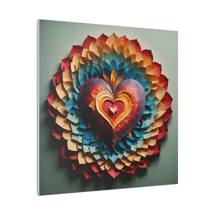 Radiant Heart Bloom - Matte Canvas - Canvas - g(0D·IO) - 32" x 32" (Square) - 0.75'' -