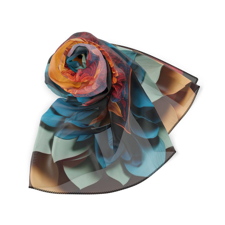 Radiant Heart Bloom - Poly Scarf - Accessories - g(0D·IO) - Poly chiffon - 50" × 50" -