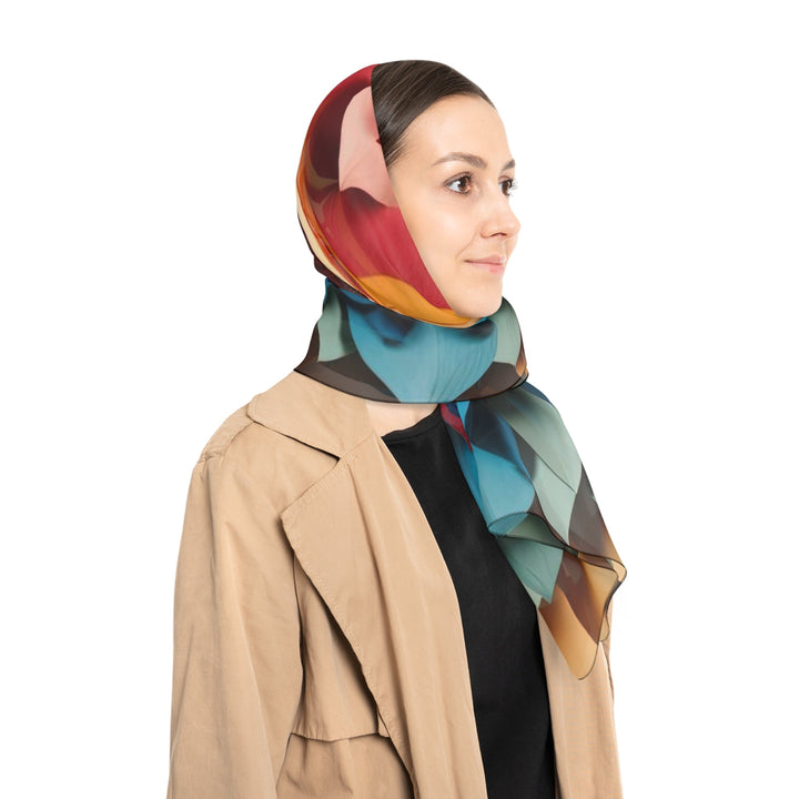 Radiant Heart Bloom - Poly Scarf - Accessories - g(0D·IO) - Poly chiffon - 50" × 50" -