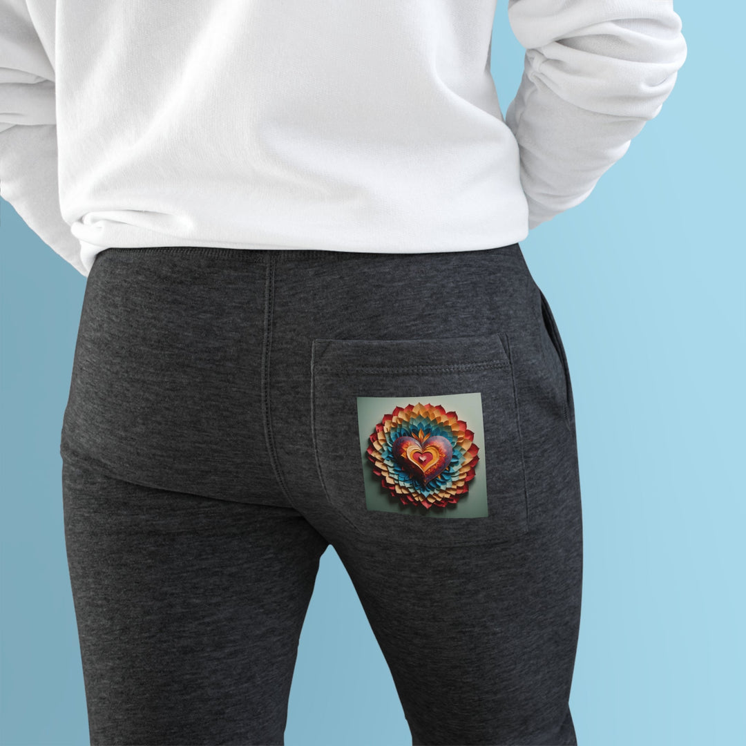 Radiant Heart Bloom - Premium Fleece Joggers - Trousers - g(0D·IO) - Charcoal Heather - M -