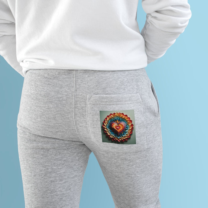 Radiant Heart Bloom - Premium Fleece Joggers - Trousers - g(0D·IO) - Charcoal Heather - M -