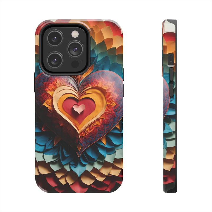 Radiant Heart Bloom - Tough Phone Case - Phone Case - g(0D·IO) - iPhone 14 Pro - -