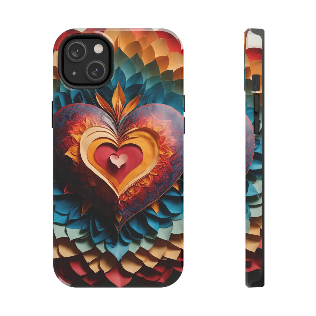 Radiant Heart Bloom - Tough Phone Case - Phone Case - g(0D·IO) - iPhone 14 Plus - -