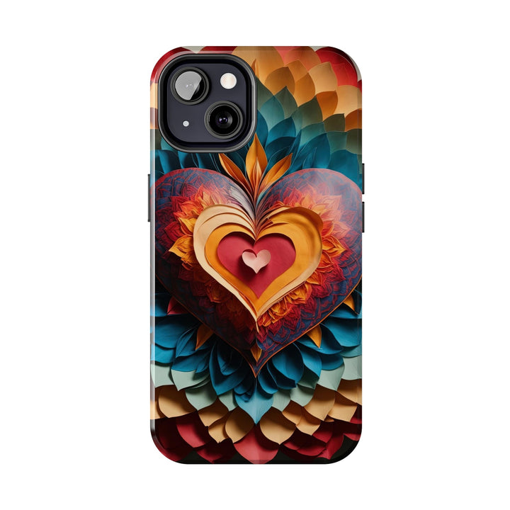 Radiant Heart Bloom - Tough Phone Case - Phone Case - g(0D·IO) - iPhone 13 Mini - -