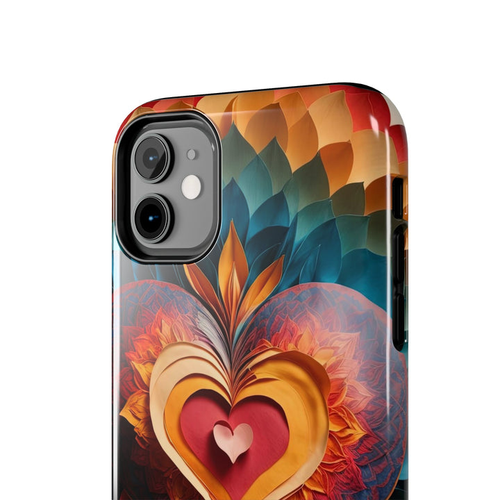 Radiant Heart Bloom - Tough Phone Case - Phone Case - g(0D·IO) - iPhone 13 Mini - -