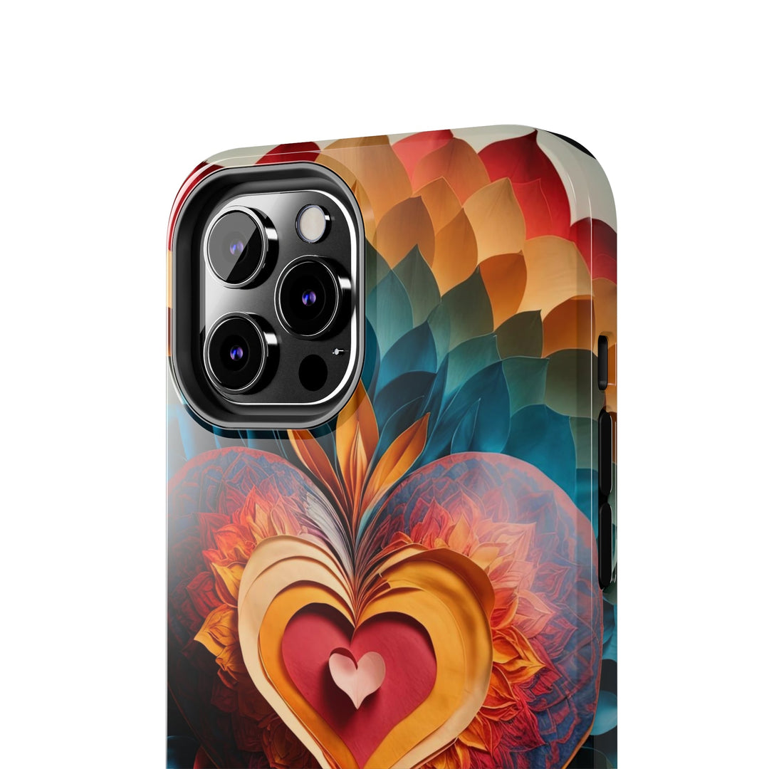 Radiant Heart Bloom - Tough Phone Case - Phone Case - g(0D·IO) - iPhone 13 Mini - -