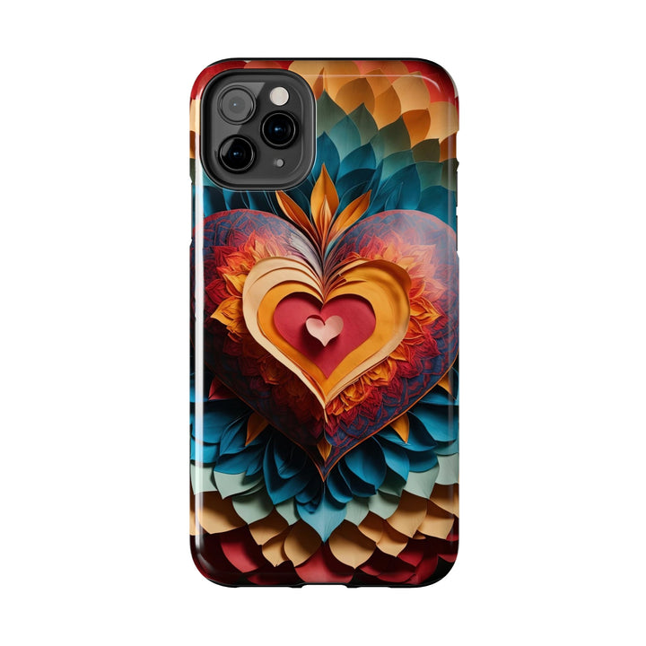 Radiant Heart Bloom - Tough Phone Case - Phone Case - g(0D·IO) - iPhone 13 Mini - -