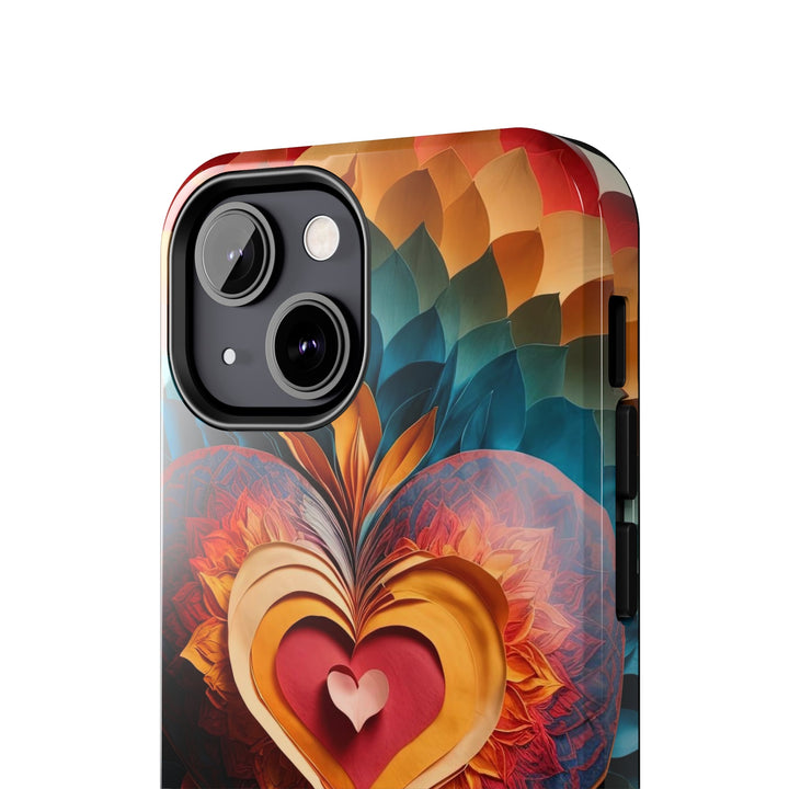 Radiant Heart Bloom - Tough Phone Case - Phone Case - g(0D·IO) - iPhone 13 Mini - -