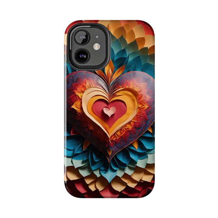 Radiant Heart Bloom - Tough Phone Case - Phone Case - g(0D·IO) - iPhone 13 Mini - -