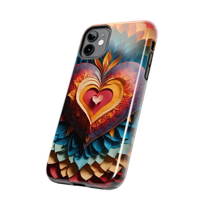 Radiant Heart Bloom - Tough Phone Case - Phone Case - g(0D·IO) - iPhone 13 Mini - -