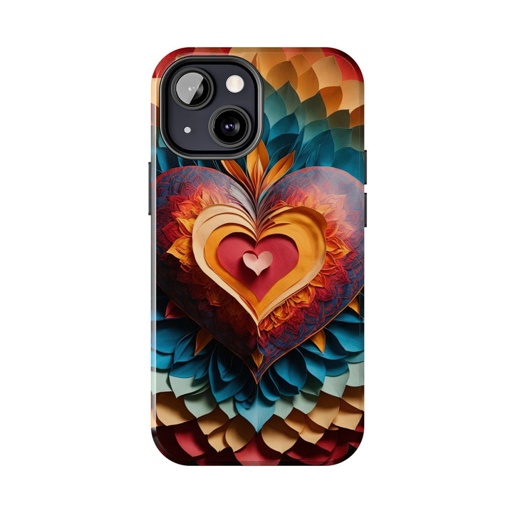 Radiant Heart Bloom - Tough Phone Case - Phone Case - g(0D·IO) - iPhone 13 Mini - -