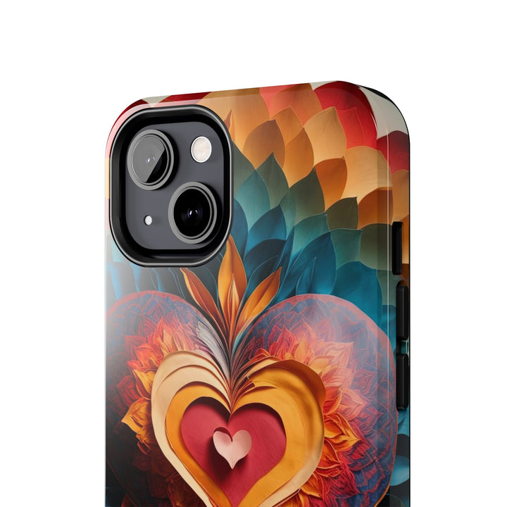 Radiant Heart Bloom - Tough Phone Case - Phone Case - g(0D·IO) - iPhone 13 Mini - -