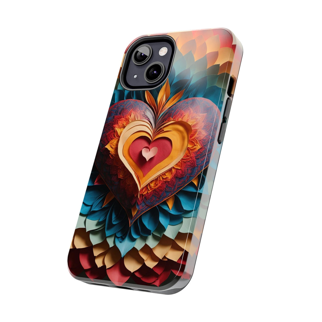 Radiant Heart Bloom - Tough Phone Case - Phone Case - g(0D·IO) - iPhone 13 Mini - -