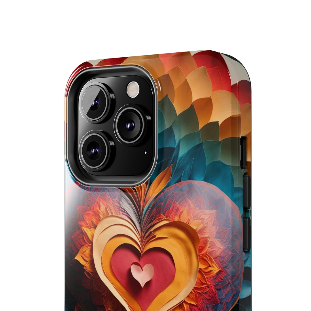 Radiant Heart Bloom - Tough Phone Case - Phone Case - g(0D·IO) - iPhone 13 Mini - -