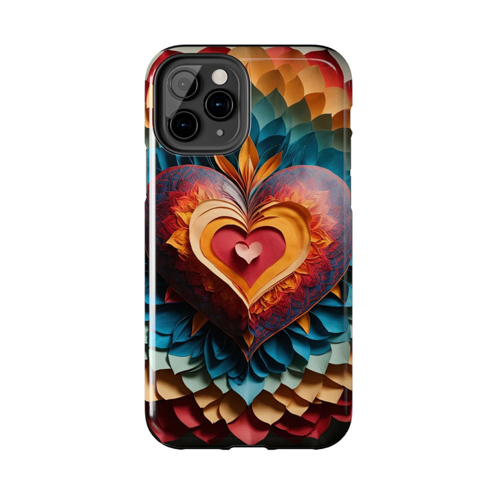 Radiant Heart Bloom - Tough Phone Case - Phone Case - g(0D·IO) - iPhone 13 Mini - -