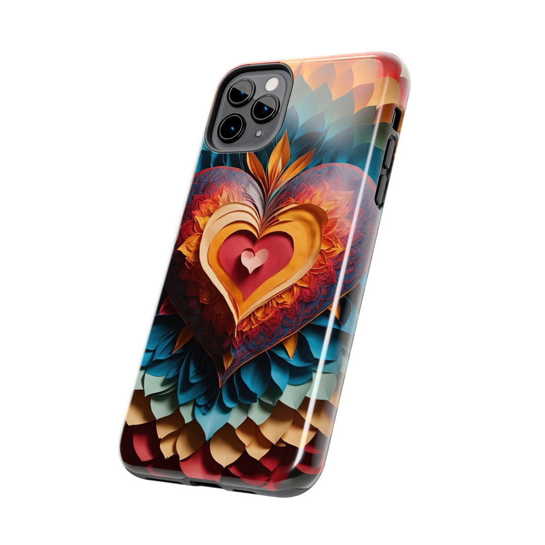 Radiant Heart Bloom - Tough Phone Case - Phone Case - g(0D·IO) - iPhone 13 Mini - -