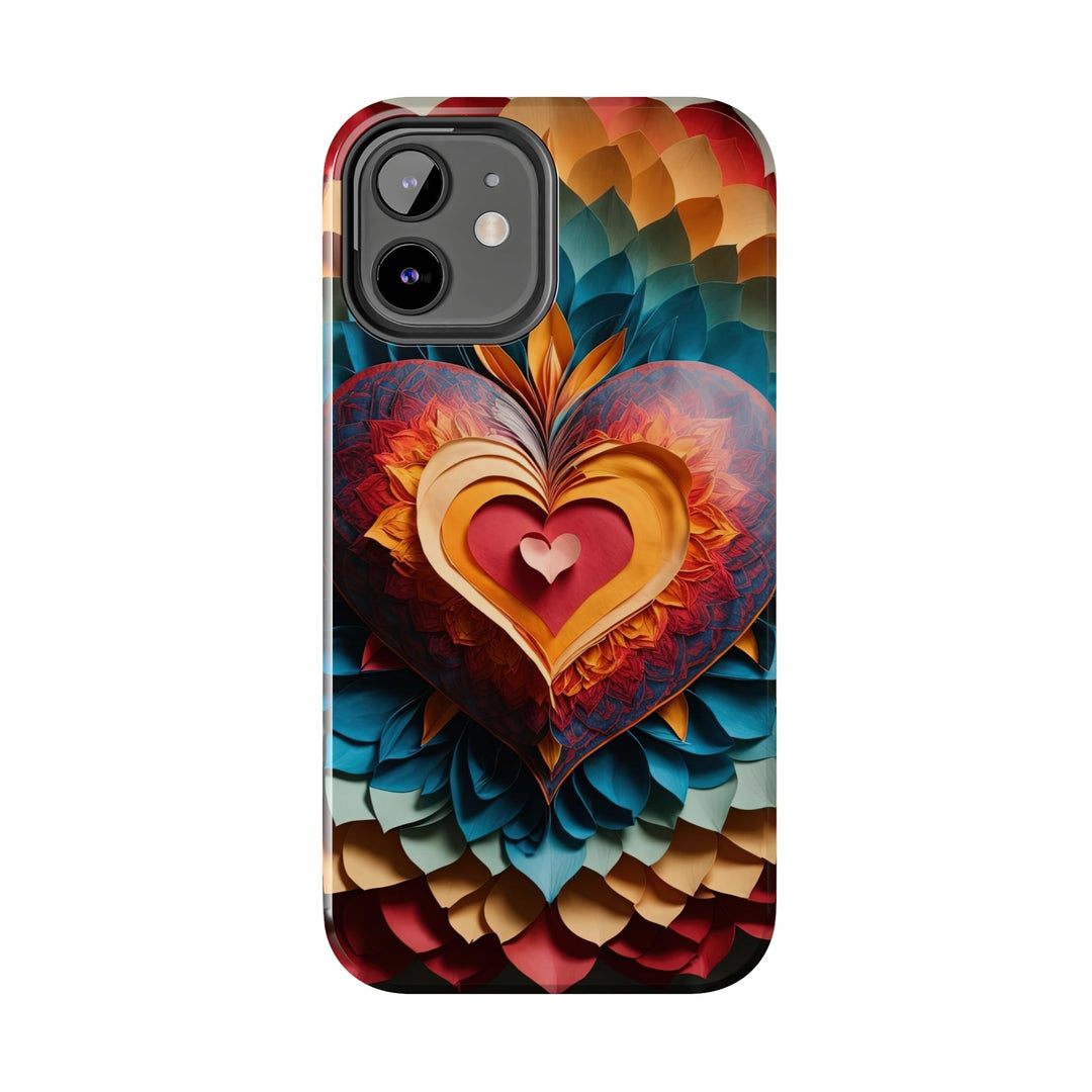 Radiant Heart Bloom - Tough Phone Case - Phone Case - g(0D·IO) - iPhone 13 Mini - -