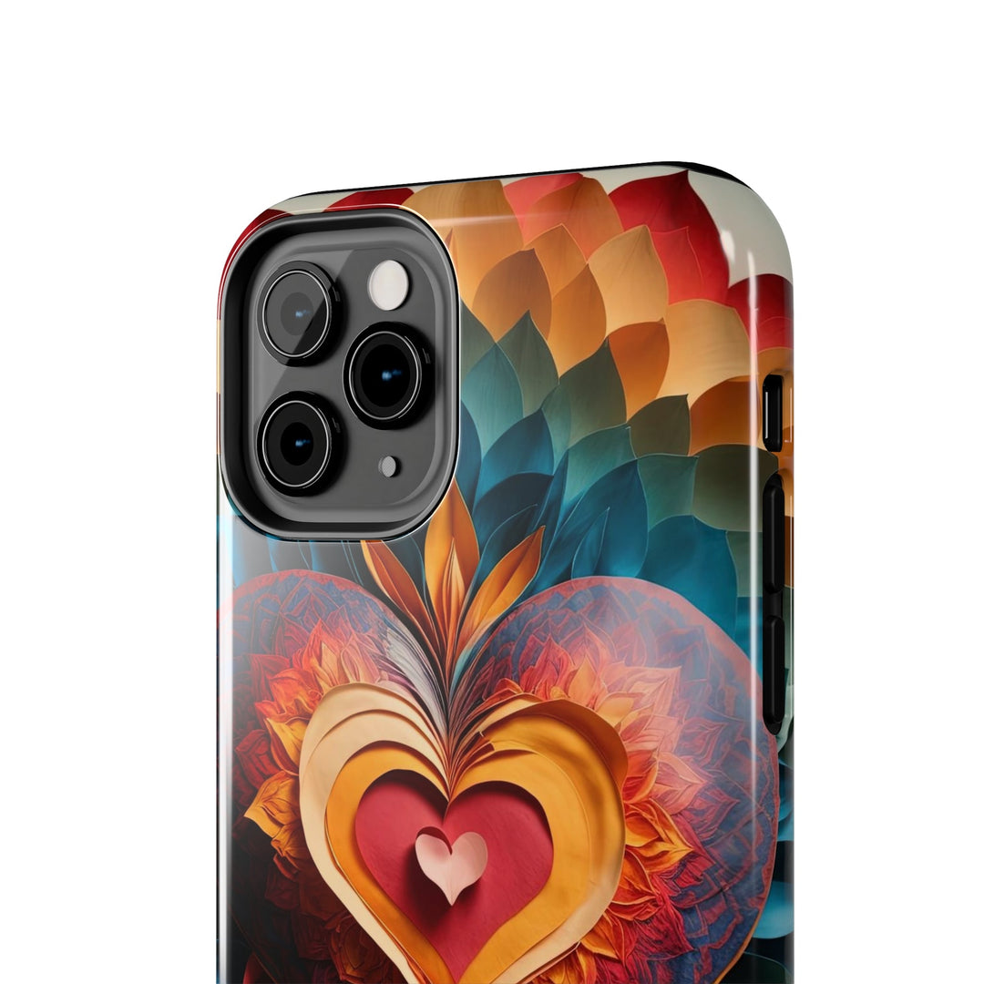 Radiant Heart Bloom - Tough Phone Case - Phone Case - g(0D·IO) - iPhone 13 Mini - -