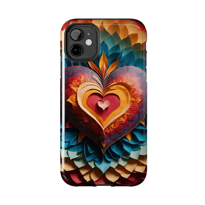 Radiant Heart Bloom - Tough Phone Case - Phone Case - g(0D·IO) - iPhone 13 Mini - -