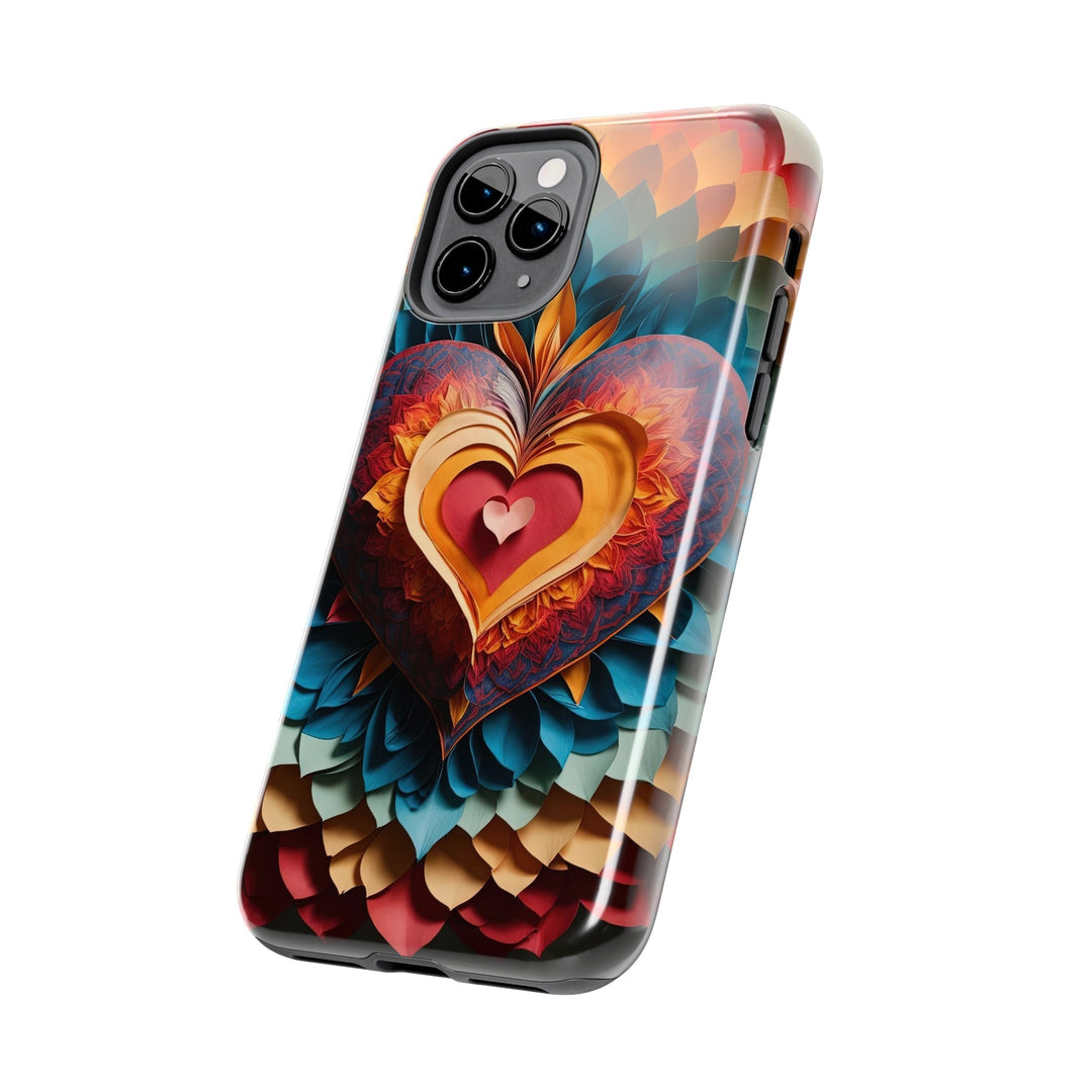 Radiant Heart Bloom - Tough Phone Case - Phone Case - g(0D·IO) - iPhone 13 Mini - -