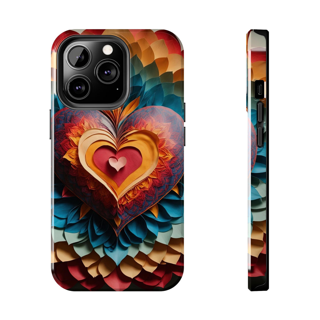 Radiant Heart Bloom - Tough Phone Case - Phone Case - g(0D·IO) - iPhone 13 Pro - -