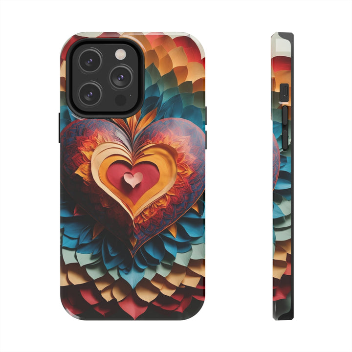 Radiant Heart Bloom - Tough Phone Case - Phone Case - g(0D·IO) - iPhone 14 Pro Max - -