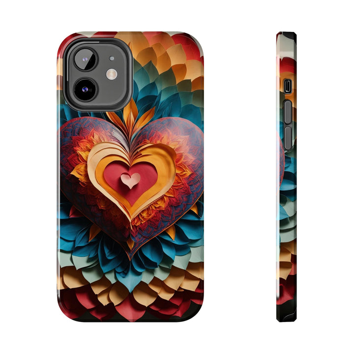 Radiant Heart Bloom - Tough Phone Case - Phone Case - g(0D·IO) - iPhone 12 - -