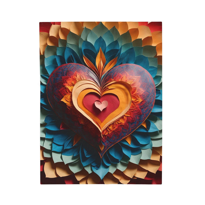 Radiant Heart Bloom - Velveteen Plush Blanket - All Over Prints - g(0D·IO) - 30" × 40" - -