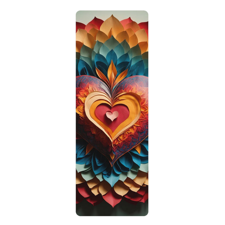 Radiant Heart Bloom - Yoga Mat - Home Decor - g(0D·IO) - 24” x 68” - -