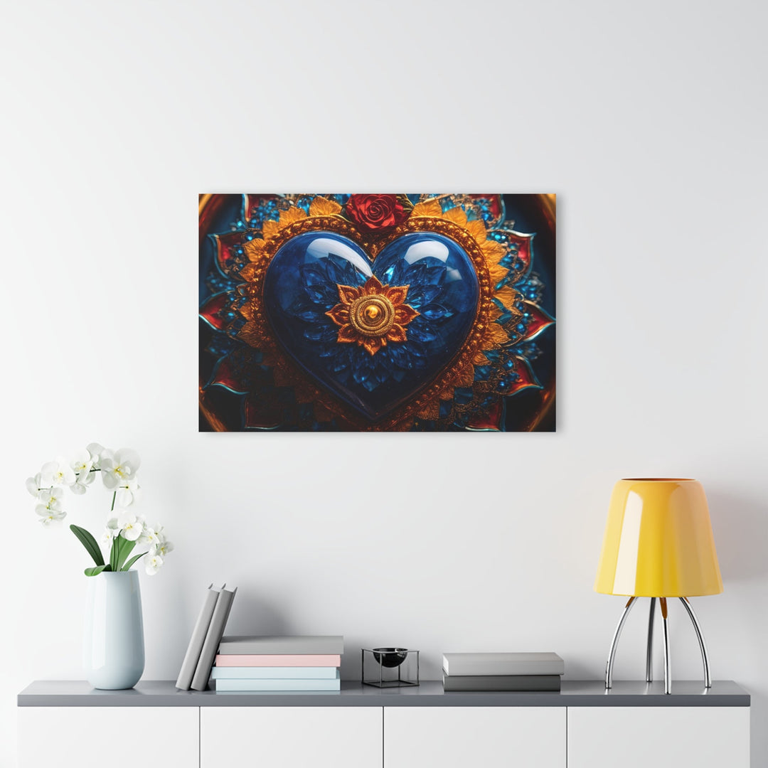 Sapphire Rose Mandala - Acrylic Prints (French Cleat Hanging) - Home Decor - g(0D·IO) - 24" x 36" (Vertical) - 0.25'' -
