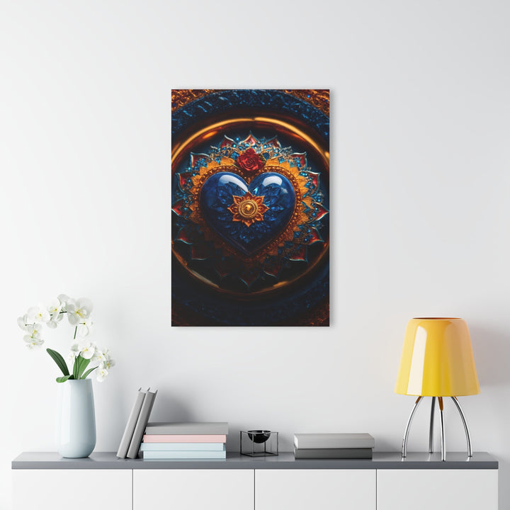 Sapphire Rose Mandala - Acrylic Prints (French Cleat Hanging) - Home Decor - g(0D·IO) - 24" x 36" (Vertical) - 0.25'' -