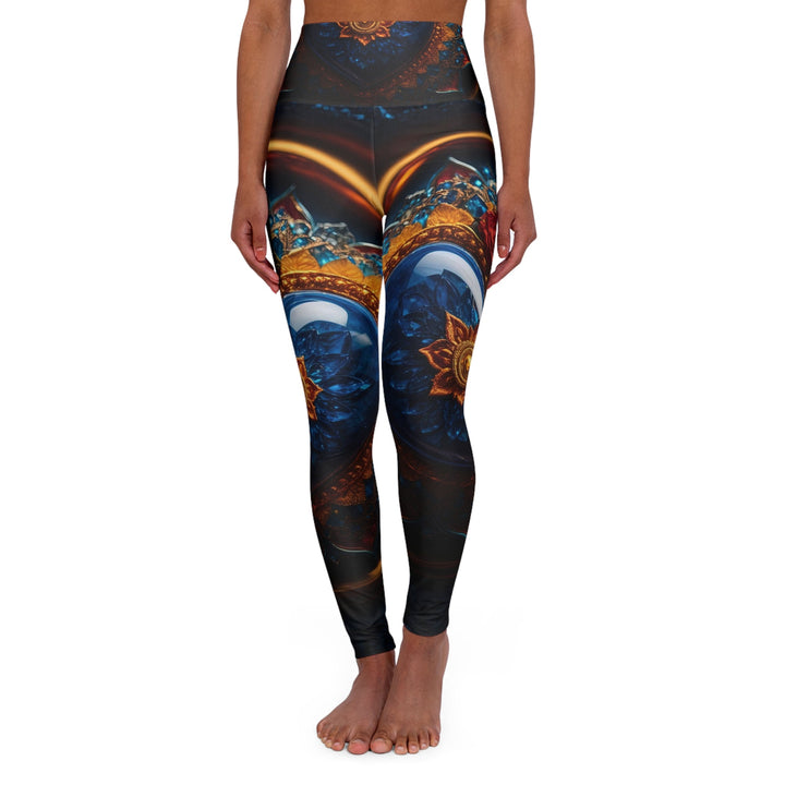 Sapphire Rose Mandala - High Waisted AOP Yoga Leggings - All Over Prints - g(0D·IO) - XS - -