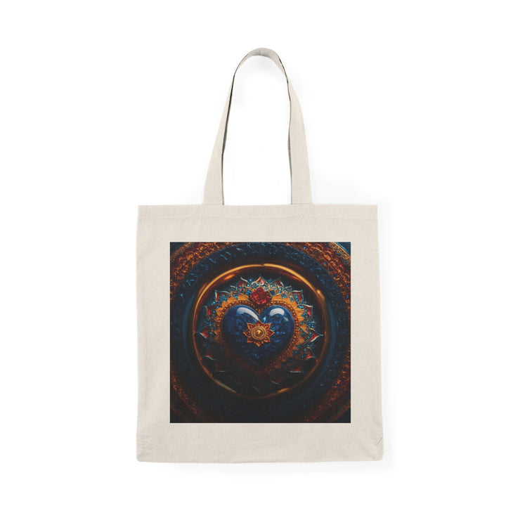 Sapphire Rose Mandala - Natural Tote Bag - Bags - g(0D·IO) - 15" x 16" - Natural -