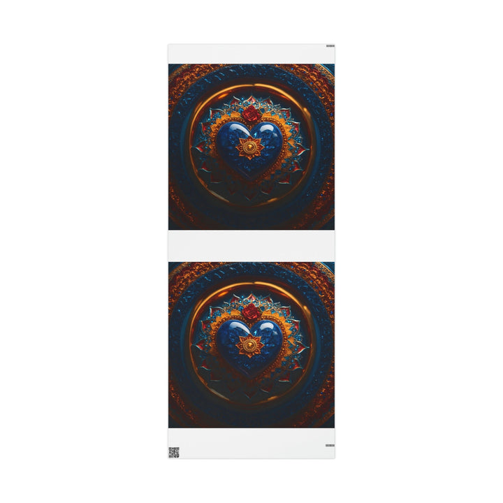 Sapphire Rose Mandala - Wrapping Paper - Home Decor - g(0D·IO) - 30'' x 72'' - Matte -