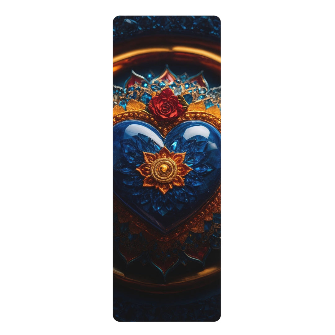 Sapphire Rose Mandala - Yoga Mat - Home Decor - g(0D·IO) - 24” x 68” - -