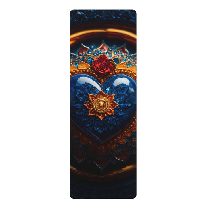 Sapphire Rose Mandala - Yoga Mat - Home Decor - g(0D·IO) - 24” x 68” - -