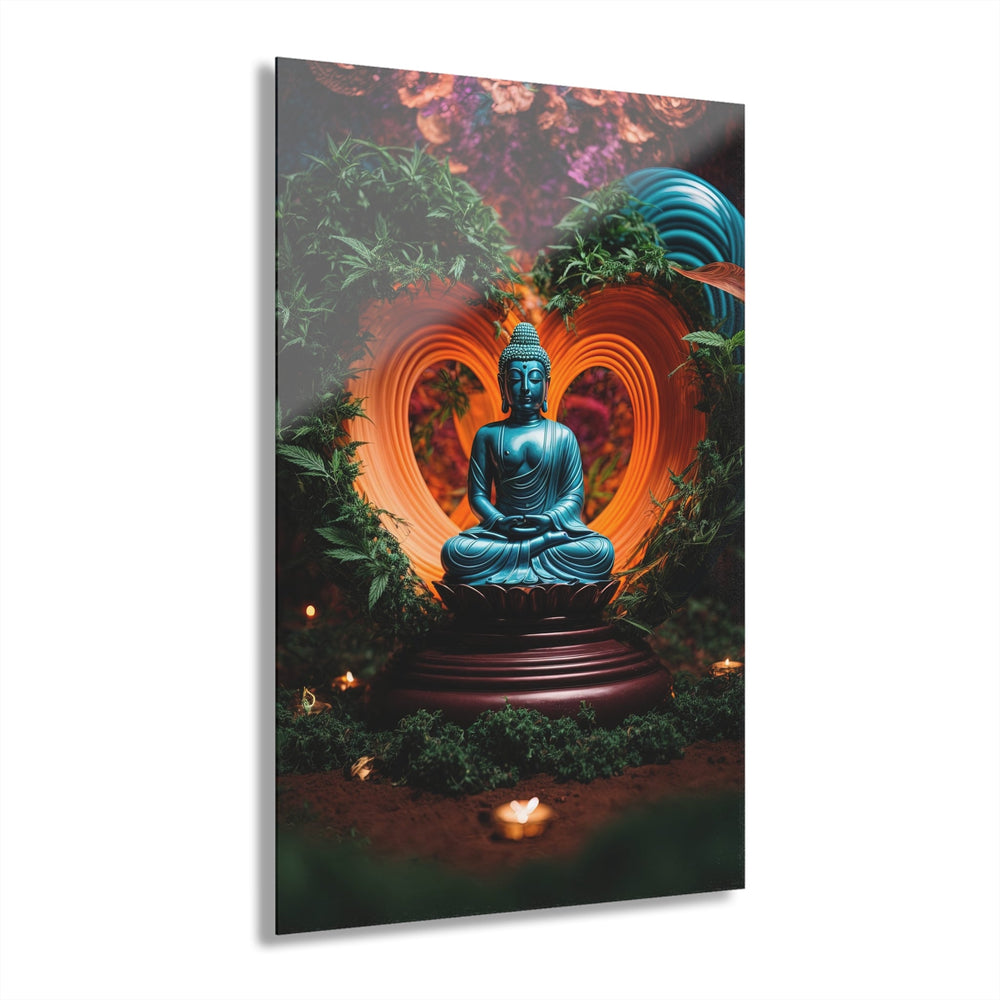 Serenity Heart Illumination - Acrylic Prints (French Cleat Hanging) - Home Decor - g(0D·IO) - 24" x 36" (Vertical) - 0.25'' -