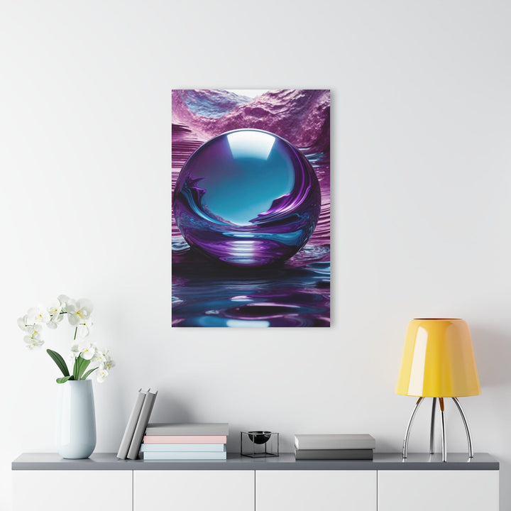 Spherical Amethyst Reflection - Acrylic Prints (French Cleat Hanging) - Home Decor - g(0D·IO) - 24" x 36" (Vertical) - 0.25'' -