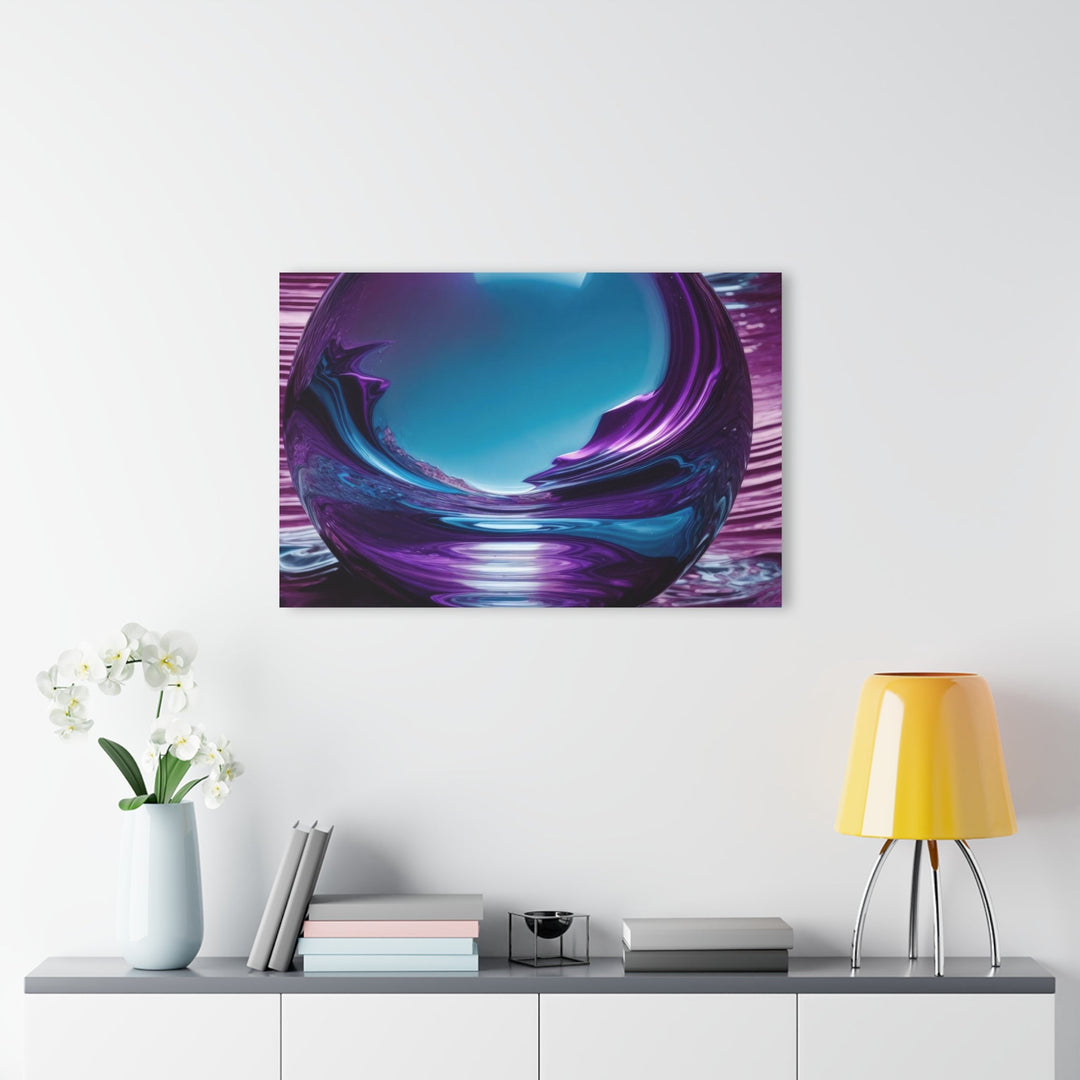 Spherical Amethyst Reflection - Acrylic Prints (French Cleat Hanging) - Home Decor - g(0D·IO) - 24" x 36" (Vertical) - 0.25'' -