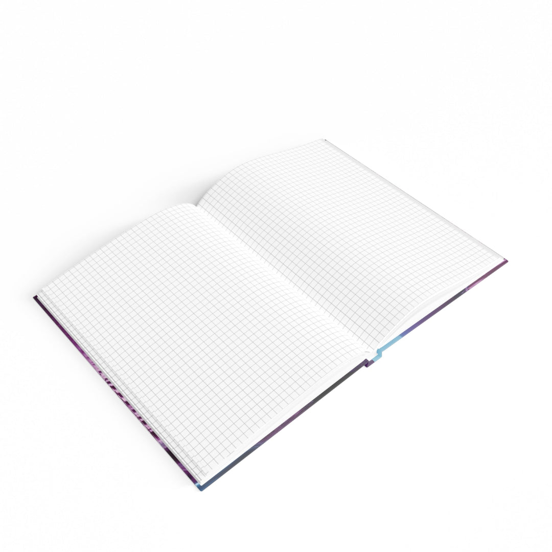 Spherical Amethyst Reflection - Hard Backed Journal - Paper products - g(0D·IO) - Graph - A5 - White