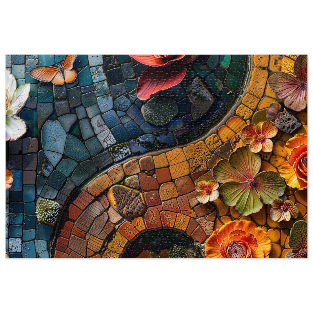 Spiraling Floral Mosaic - Jigsaw Puzzle (100, 252, 500, 1000 pieces) - Puzzle - g(0D·IO) - 29.25" × 19.75" (1000 pcs) - -